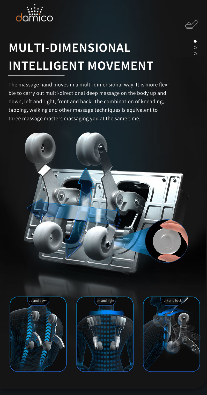 Masazne kreslo Damico Primo Gold masážna mechanika showroom Trnava a Bratislava